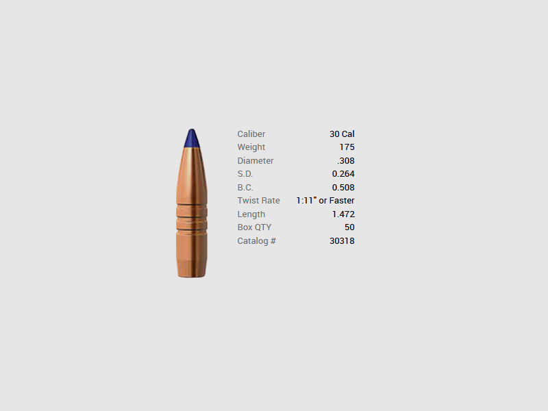 Barnes Geschoss .30/.308 212GR Long-Range X Hunting BT 50 Stück, Bild 1 von 6