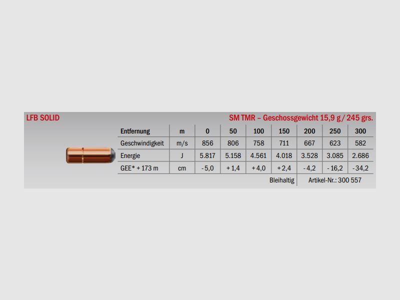 LFB Solid .375 H&H Mag. SM TMR 15.9g, afbeelding 2 van 2