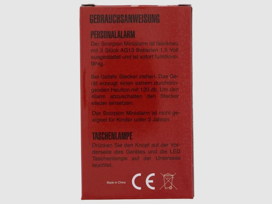 Scorpion Persoonlijk Alarm 120 dB Zilver