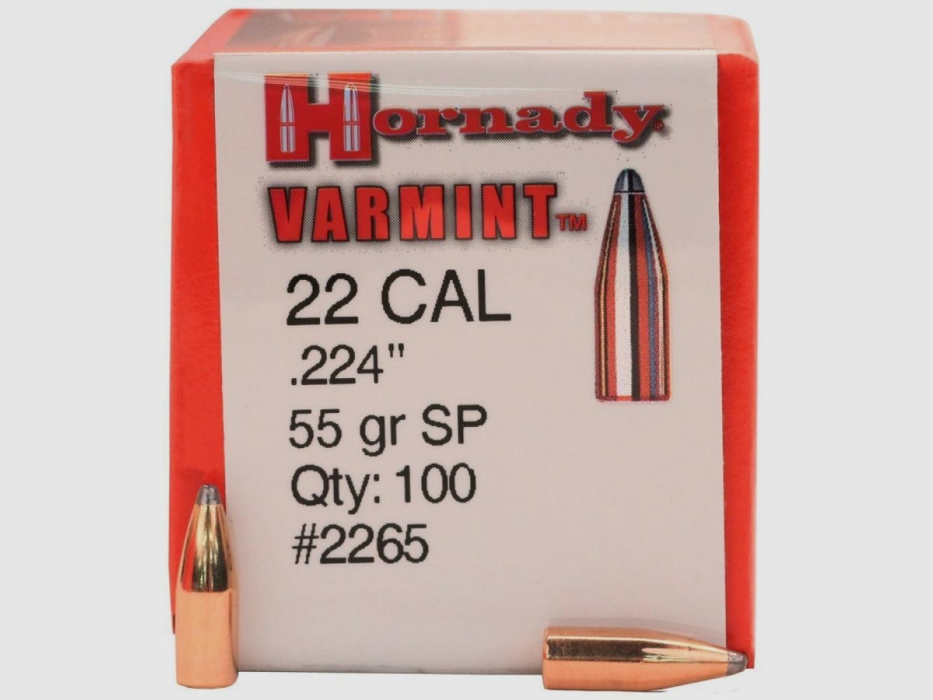 .224 Geschosse Hornady SP 55 gr VE100