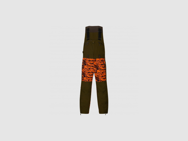 il Lago Prestige Drückjagd-Latzhose Keiler Pro Herren (Oliv/Orange Camouflage) | XL