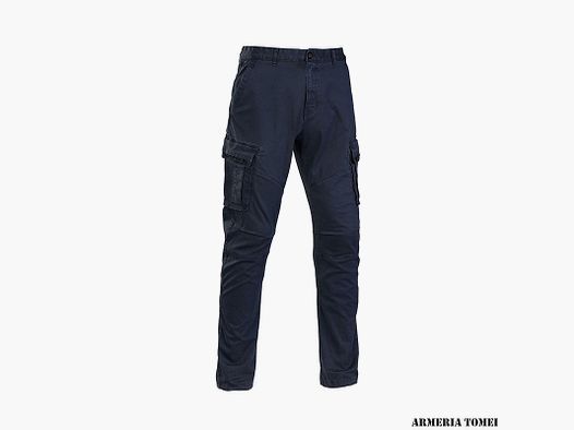 PANTALON – DEFCON 5 – LANGE CARGO-HOSE NAVY BLAU MELANGE