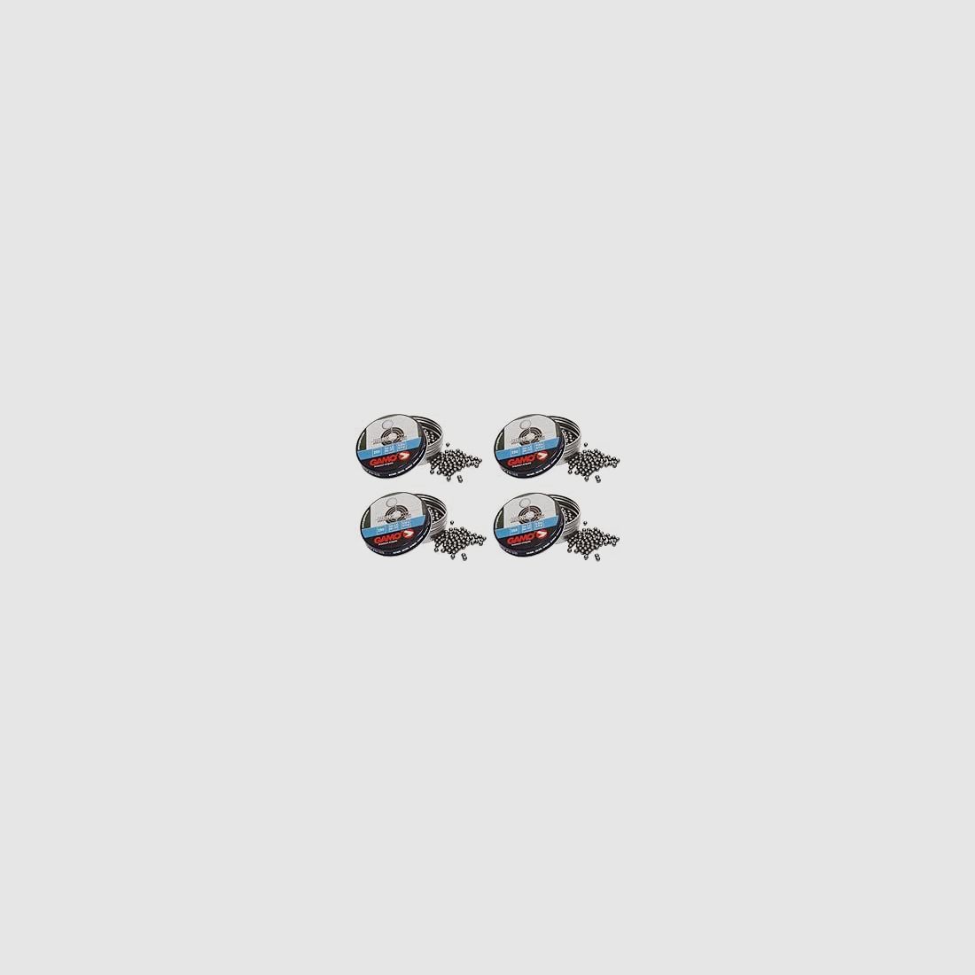 Outletdelocio. 4 blikken van 250 Gamo Ronde Bollen 4,5mm. Model 320324