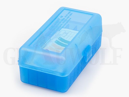 MTM Flip-Top Box RSLD-50 blue for 50 cartridges: WSSM / .460 / .500 S&W