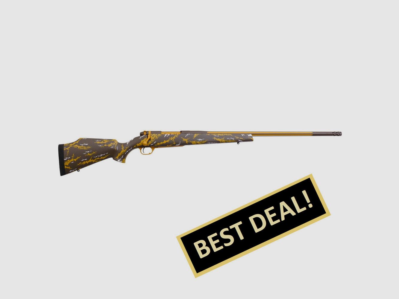 Weatherby MARK V COWPOKE .300 WEATH MAG 26"/66CM 2-TONE BRUIN/GOUDE FLUTED 5/8"-24