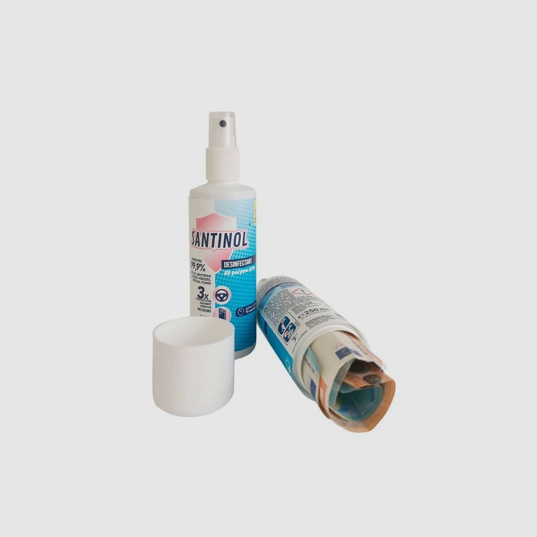 Plasticfantastic travel safe disinfectant spray Santinol