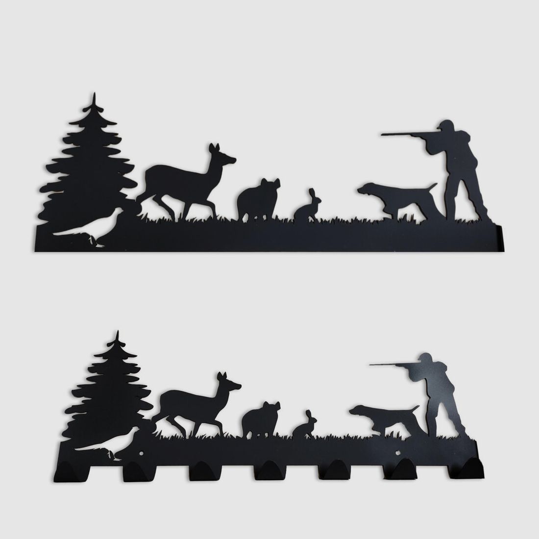 Lovergreen Dekoration Motiv schwarze Garderobe Jagdszene