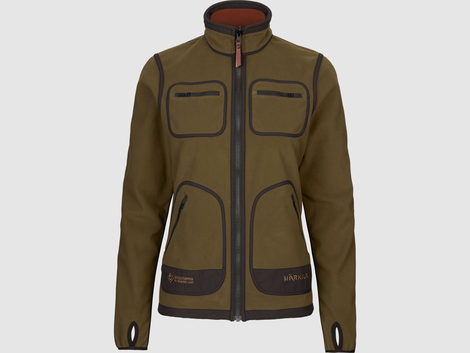 Härkila Kamko Fleece Damen Dark Olive/Arabian Spice, S