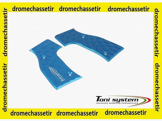 plaquette aluminium Vibram pour poignee IMAR bleu