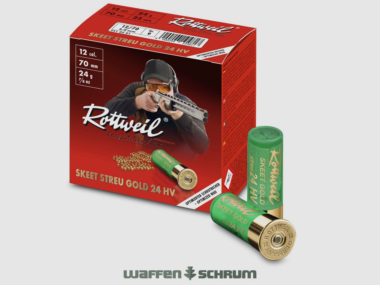 Rottweil 12/70 Gold HV Skeet Streu 24 2,0mm - 24g