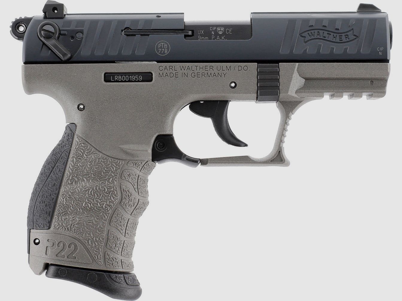 Walther P22Q Schreckschuss Pistole 9 mm P.A.K. Meteor Gray