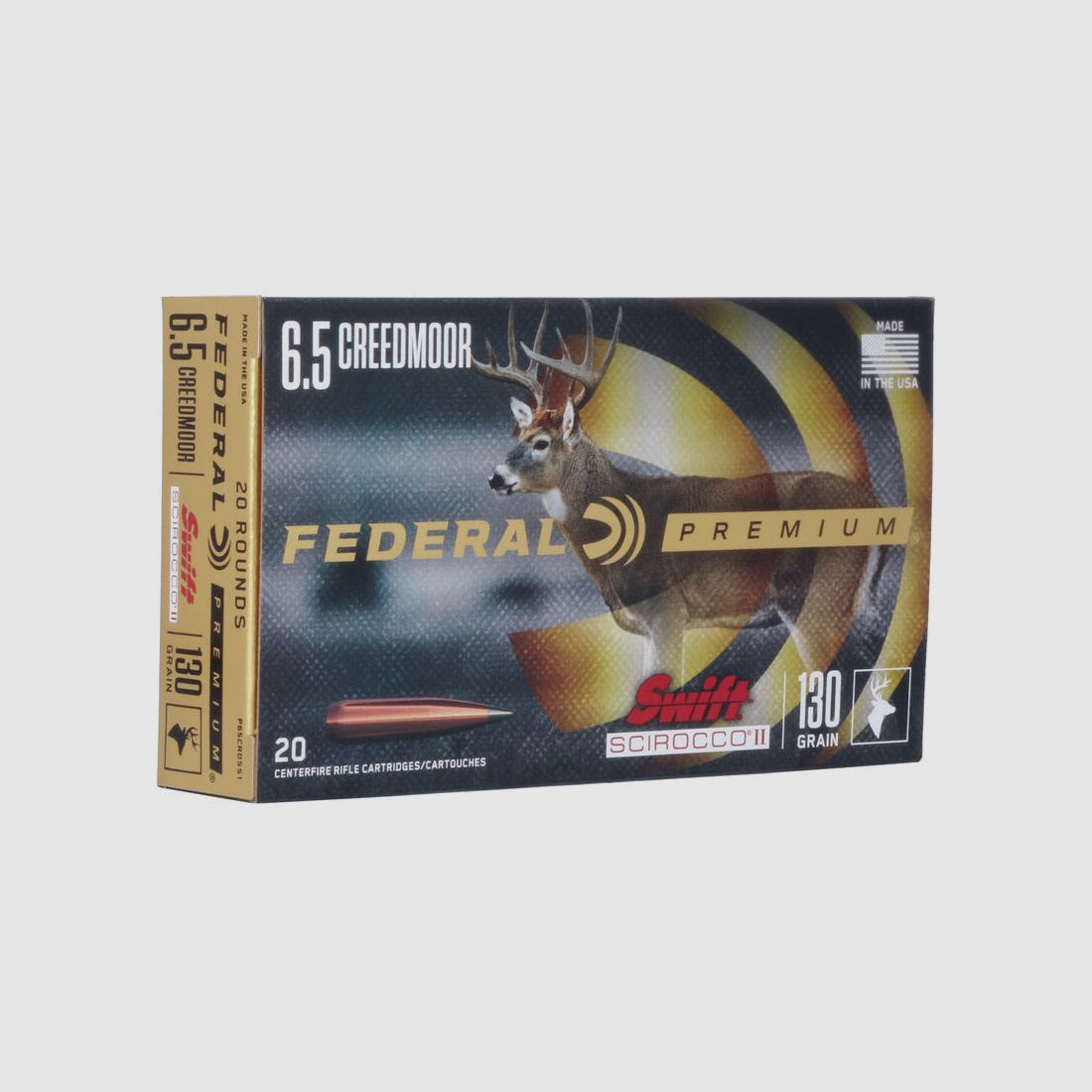 Federal Premium Swift Scirocco II 6,5mm Creedmoor 130GR 20 cartucce