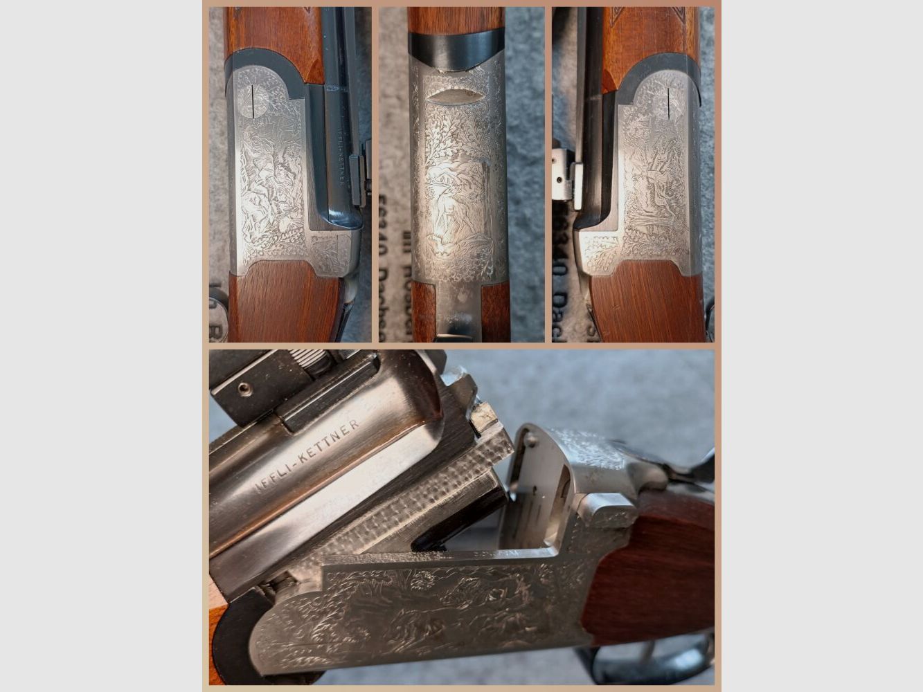 IFFLI-Kettner escopeta de doble cañón con visor Schmidt & Bender 6x42