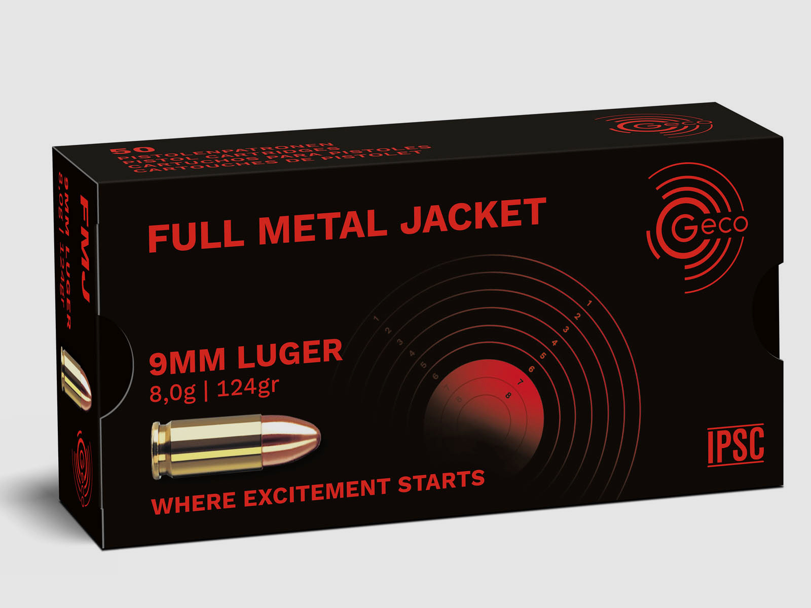 Geco 9mmLuger VMR 8,0g - 124gr Tombak