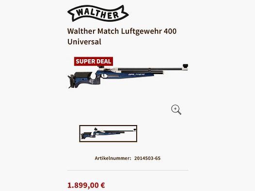 Walther Lg 400 Match Universal 