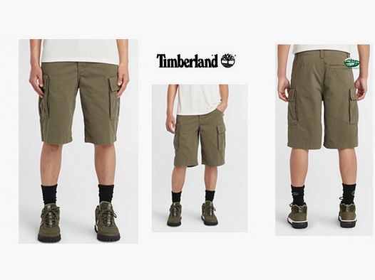 TIMBERLAND Short brookline Poplin Cargo da Uomo verde