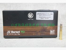 RWS HIT .22 Hornet 40gr. 2,6g 20 pièces Prix dégressifs