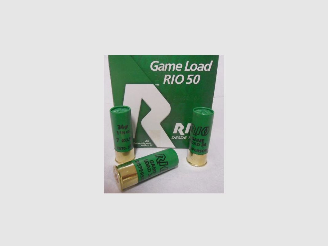 PATRONY RIO - Game Load 34 Dispersor - Opakowanie 25 - Kal. 12/70, śrut 8