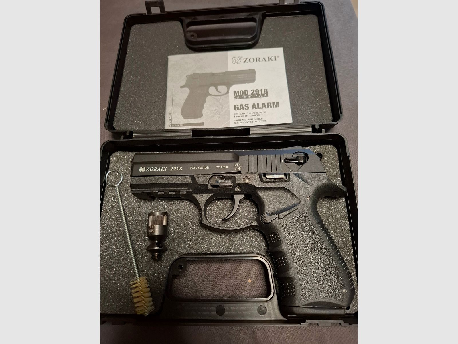 Zoraki 2918 Black 9mm P.A.K. PTB 1050 "NEW