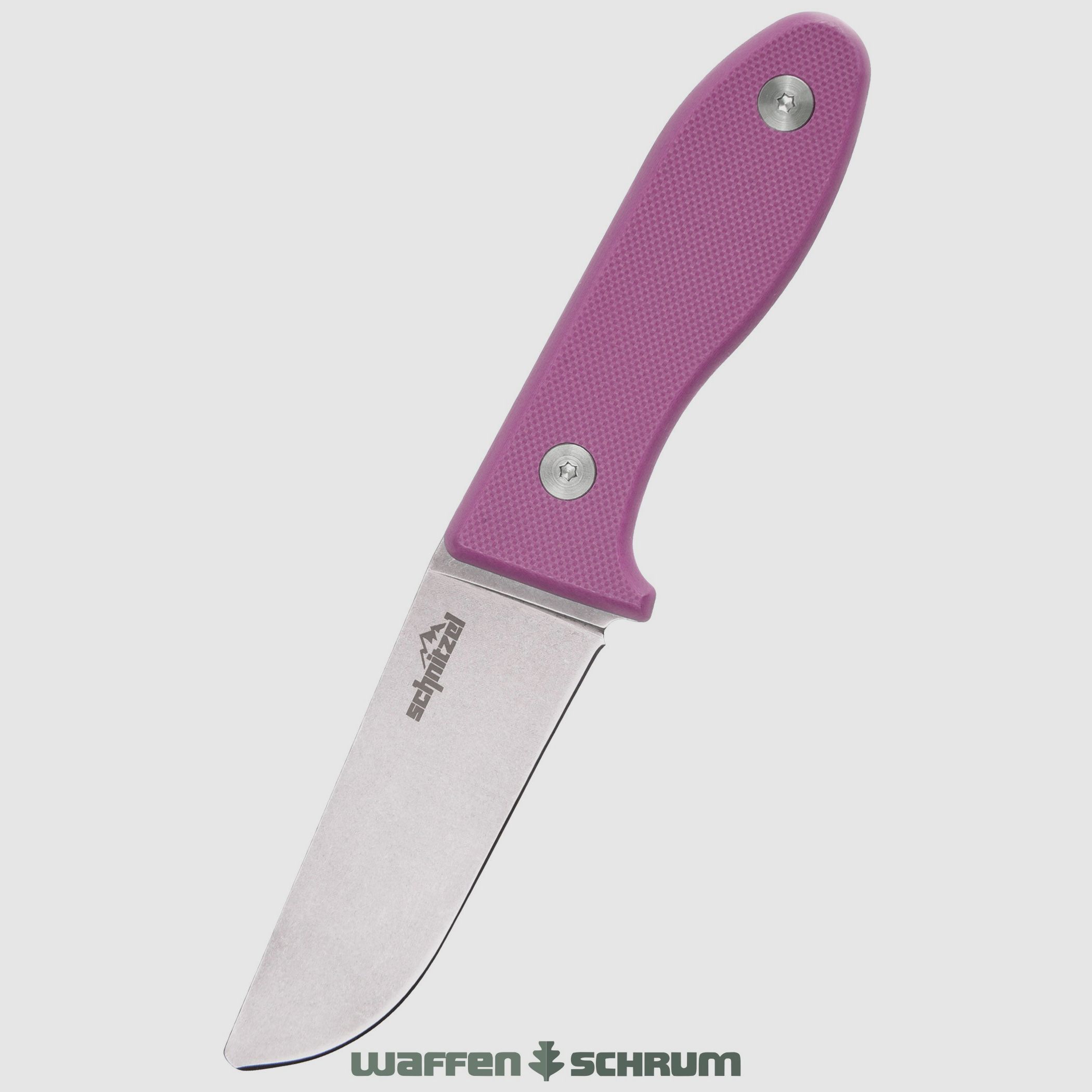 Schnitzel Kindermesser UNU  rostfreier 8Cr13Mov-Stahl mit Stonewash-Finish pink