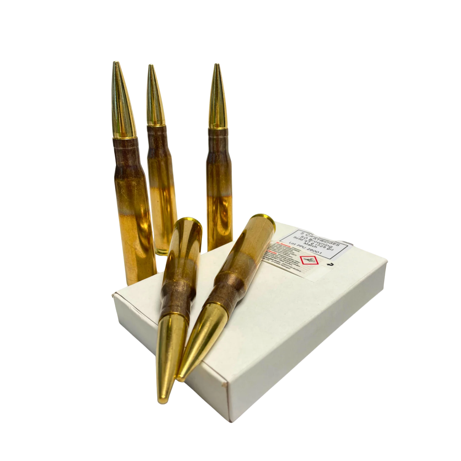 PPU Kaliber .50 BMG Match 47g I 725 gr - Solid 5 Schuss, Bild 1 von 2