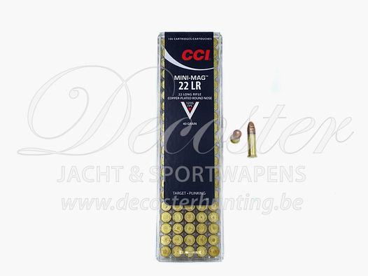 CCI .22 LR MINI-MAG kupferbeschichtetes Rundkopfgeschoss 40 gr