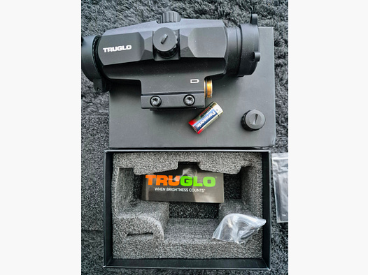 Original Truglo Prisma pr3 3x32mm Jagd taktisches Gewehr Fernrohr beleuchtet 6 moa absehen rot punkt visier