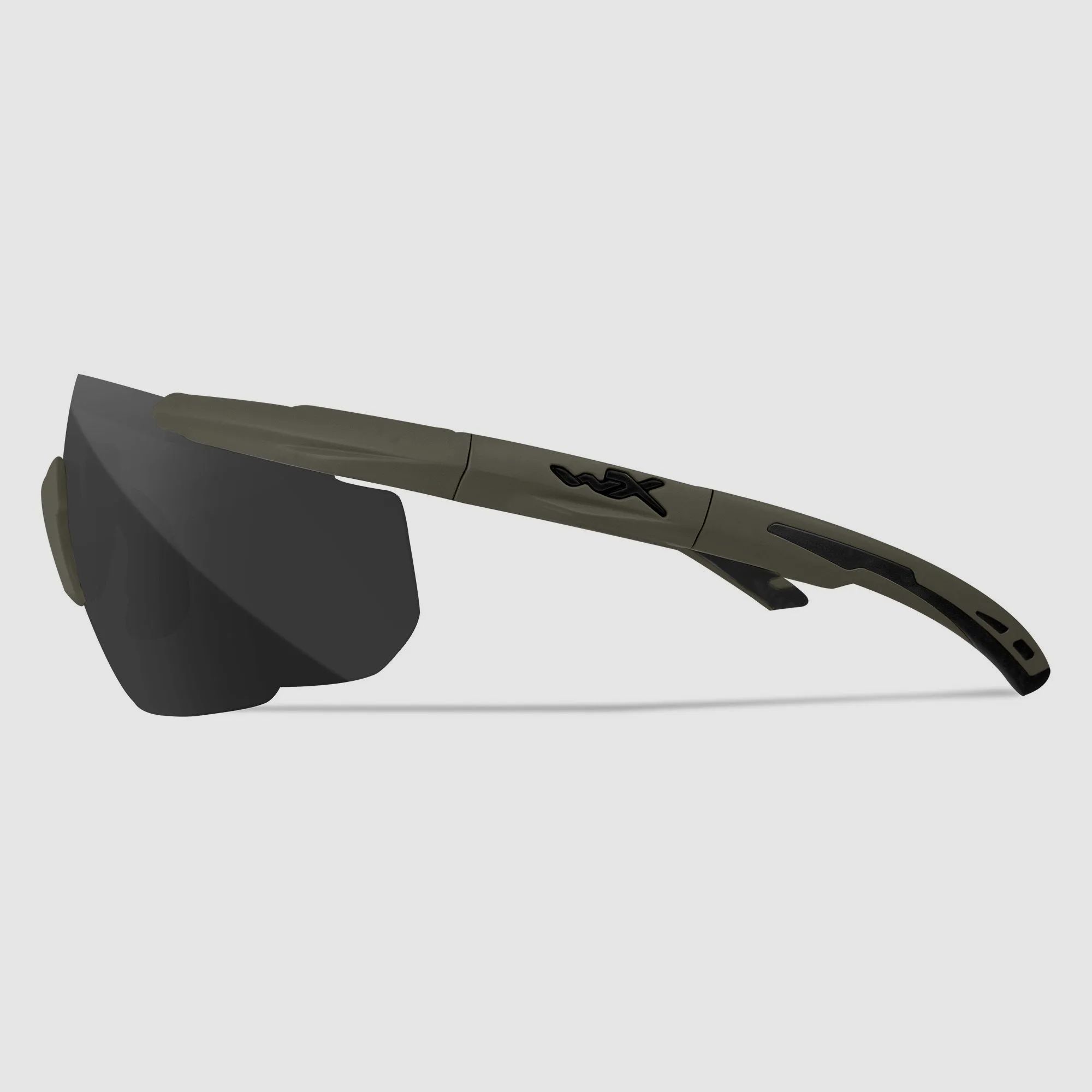 Lunettes WX VALOR avec 3 verres interchangeables, couleur de la monture Vert Armée Mat