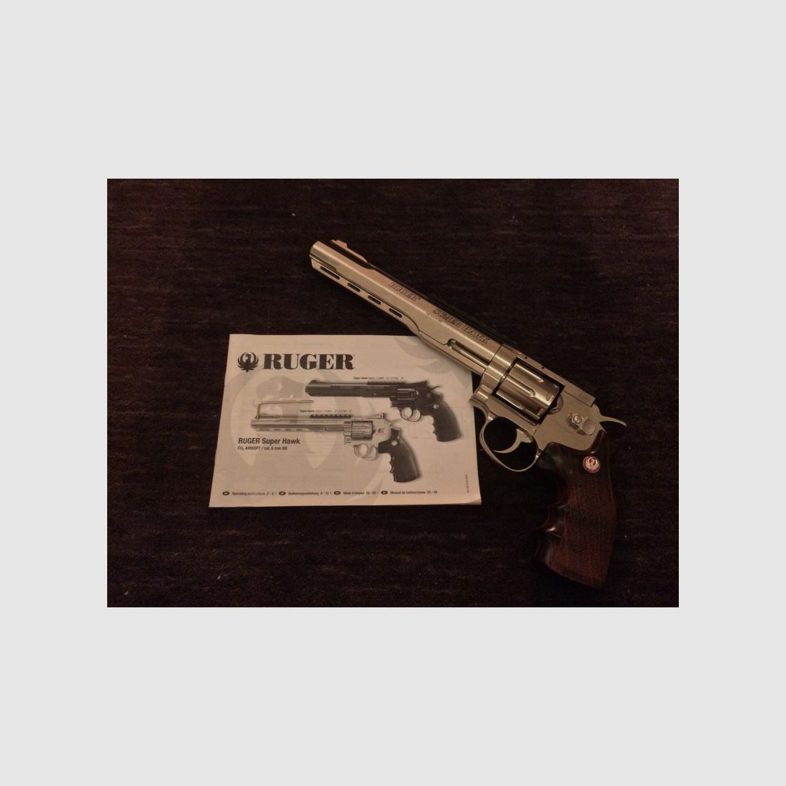 Airsoft Ruger SuperHawk 8" 6 mm, CO2, < 4,0 J, Chrome-Finish