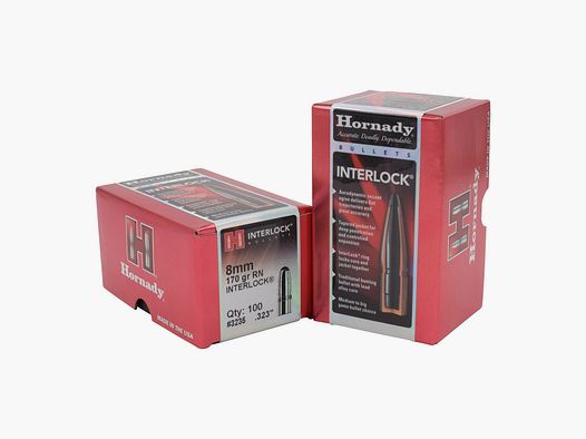 Hornady BULLETS .8MM/.323 170GR INTERLOCK RN – 100 st.