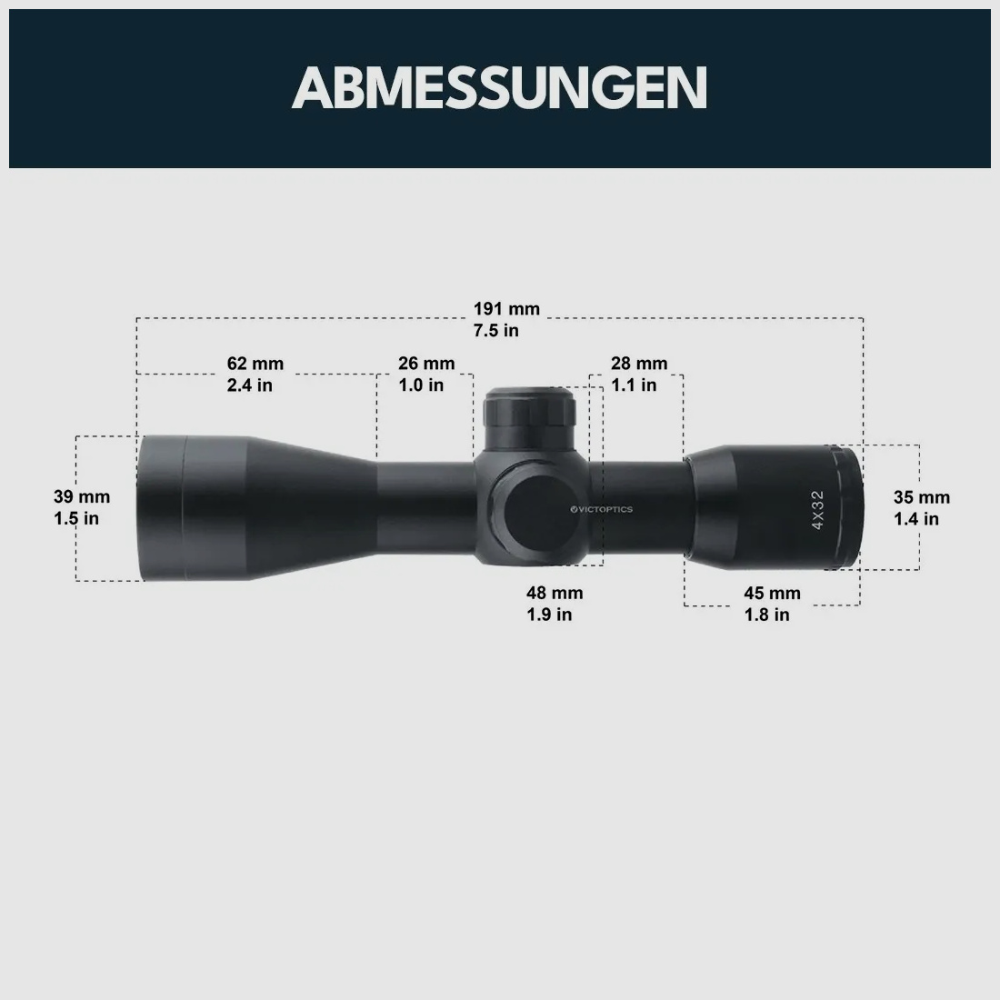 Lunette de visée "VICOPTICS" B1  4x32 C Neuteil