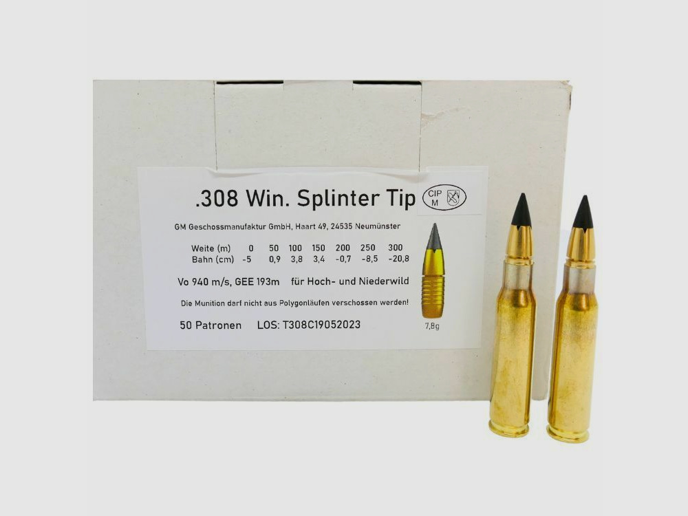Geschoss-Manufaktur .308Win Splinter Tip 7,8g/120grs