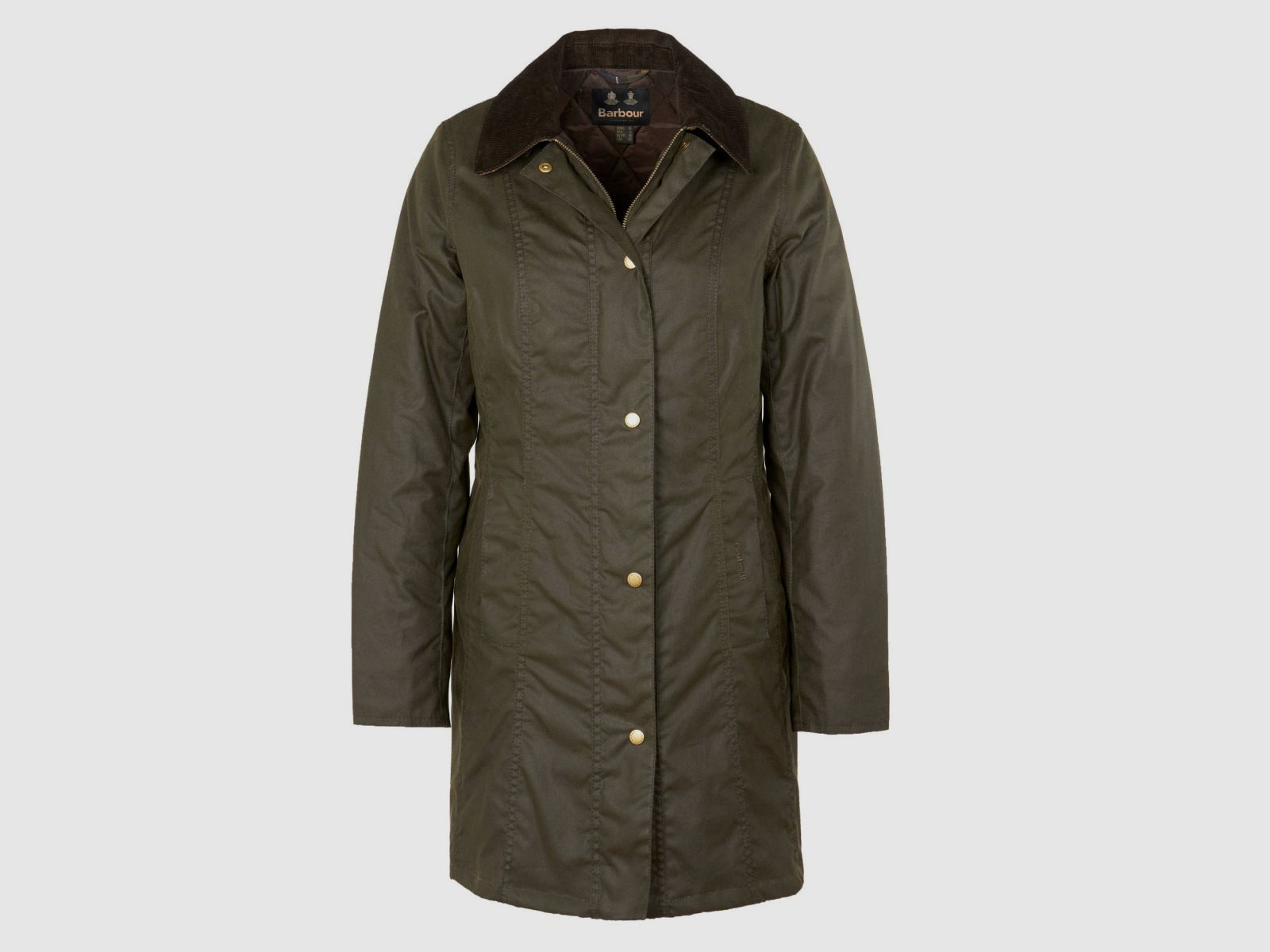 BARBOUR Belsay Waxjacke Mujeres Oliva
