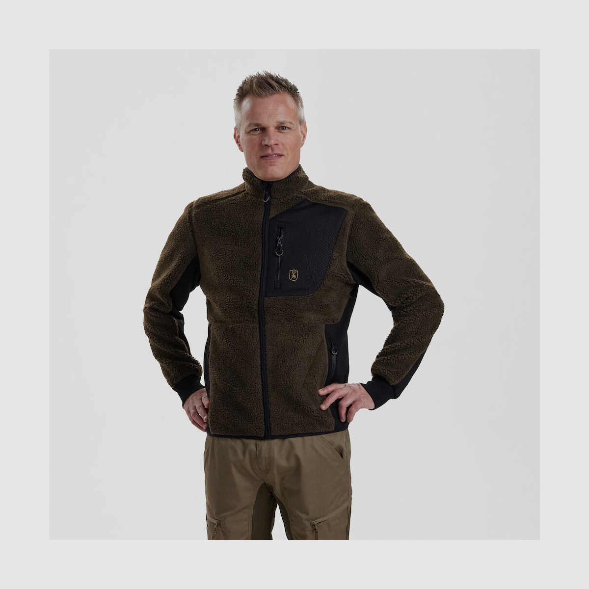 DEERHUNTER Rogaland Chaqueta de piel sintética marrón chocolate