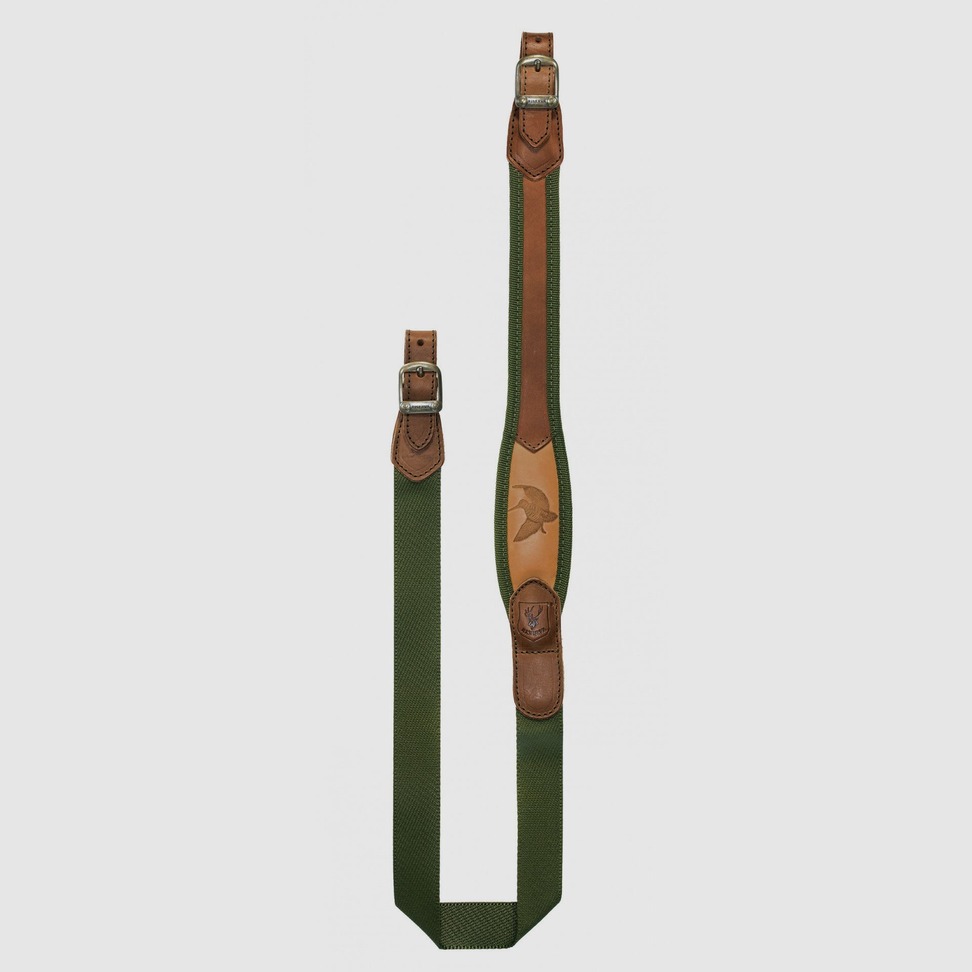 Gewehrriemen Riserva Bécasse, Cordura grün, Leder