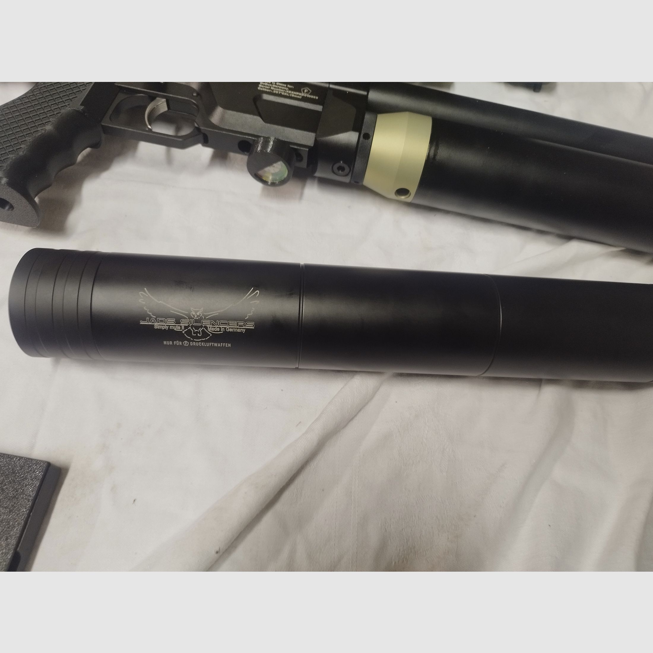 AEA HP Max MK2 Jads suppressor + extender, bullets, accessories