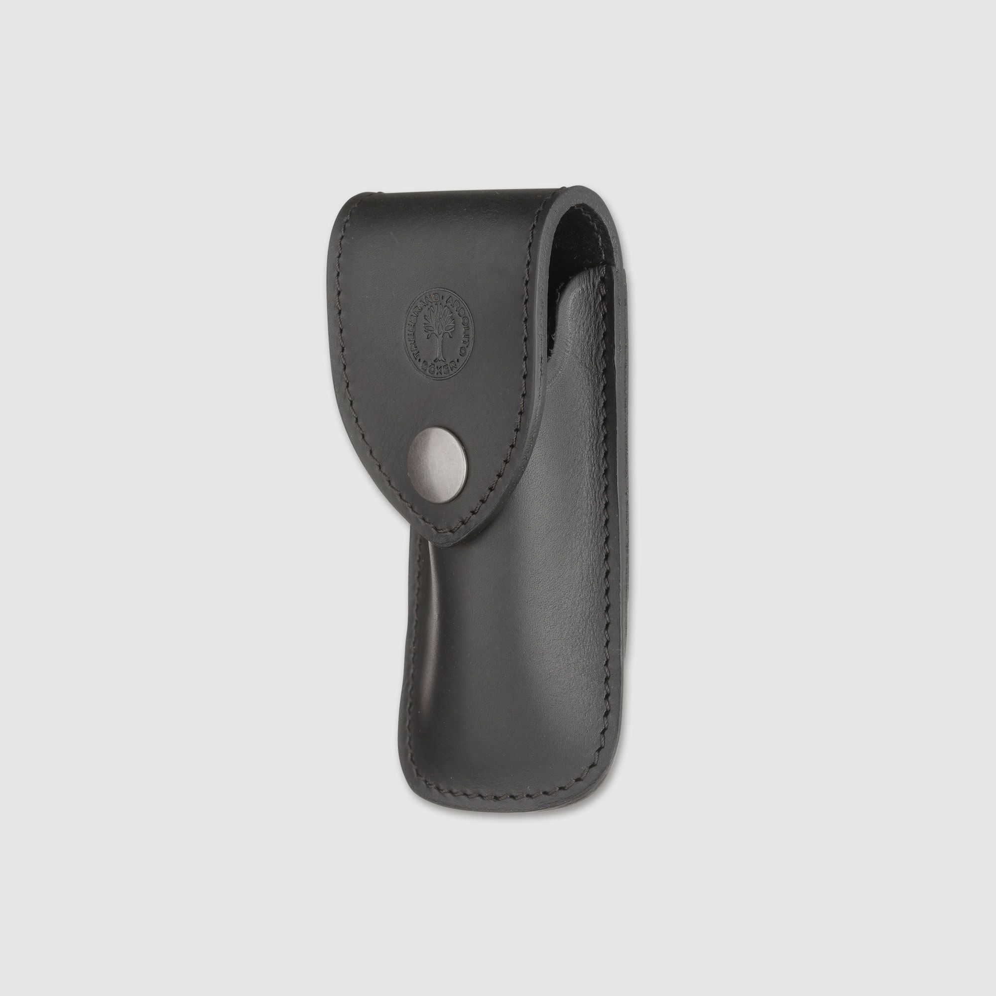 Französisches LEDERETUI klein schwarz Etui Gürteltasche quer u. längs