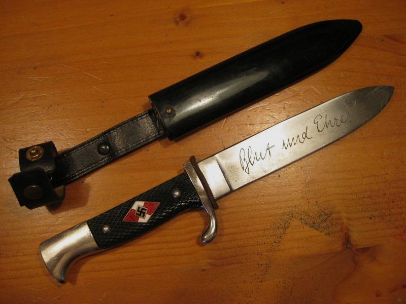 Original driving knife HJ with motto from Wk2 (Original Eickhorn Solingen)