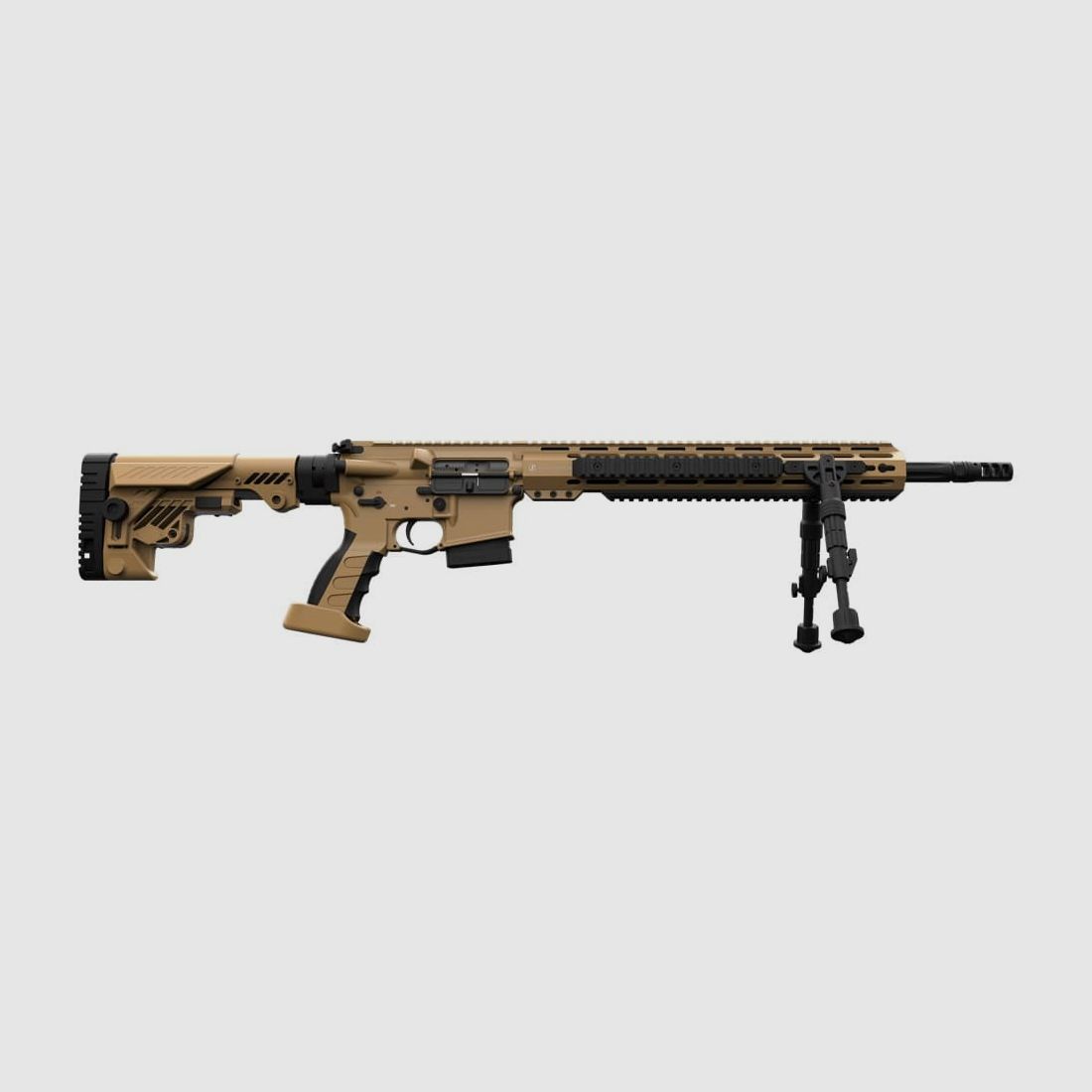 SCHMEISSER Selbstladebüchse Mod. AR15 DMR 18'' RAL8000 .223Rem Freischwinger