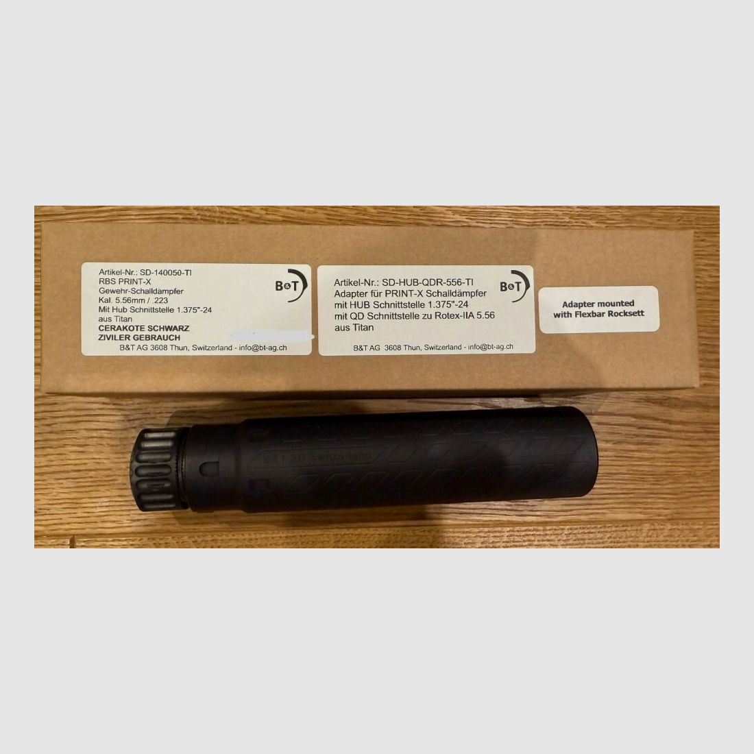 B&T AG (Brügger und Thomet) RBS PRINT-X Titan - Amor Black