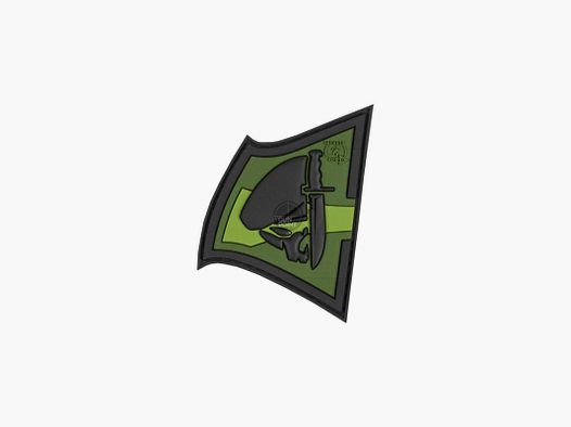 JTG Rebel Skull Rubber Patch-Forest