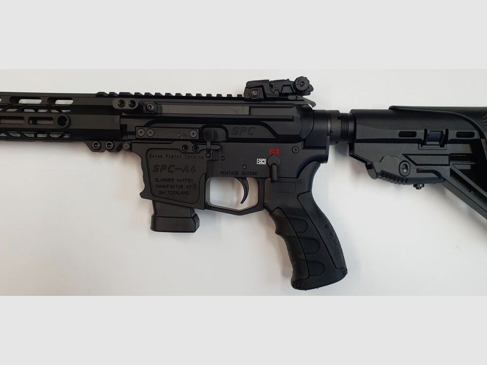 GWMH AG Semi-Automatic Rifle GWMH SPC-HUNTER A4 10" (SWISS PISTOL CARBINE) BLACK Cal..45ACP AR15 Glock Magazine