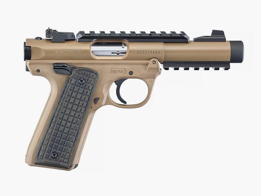 PIST RUGER MARK IV 22/45 TACTICAL .22LR 4.4"-2 CHARG 10CPS-CERAKOTE BROWN