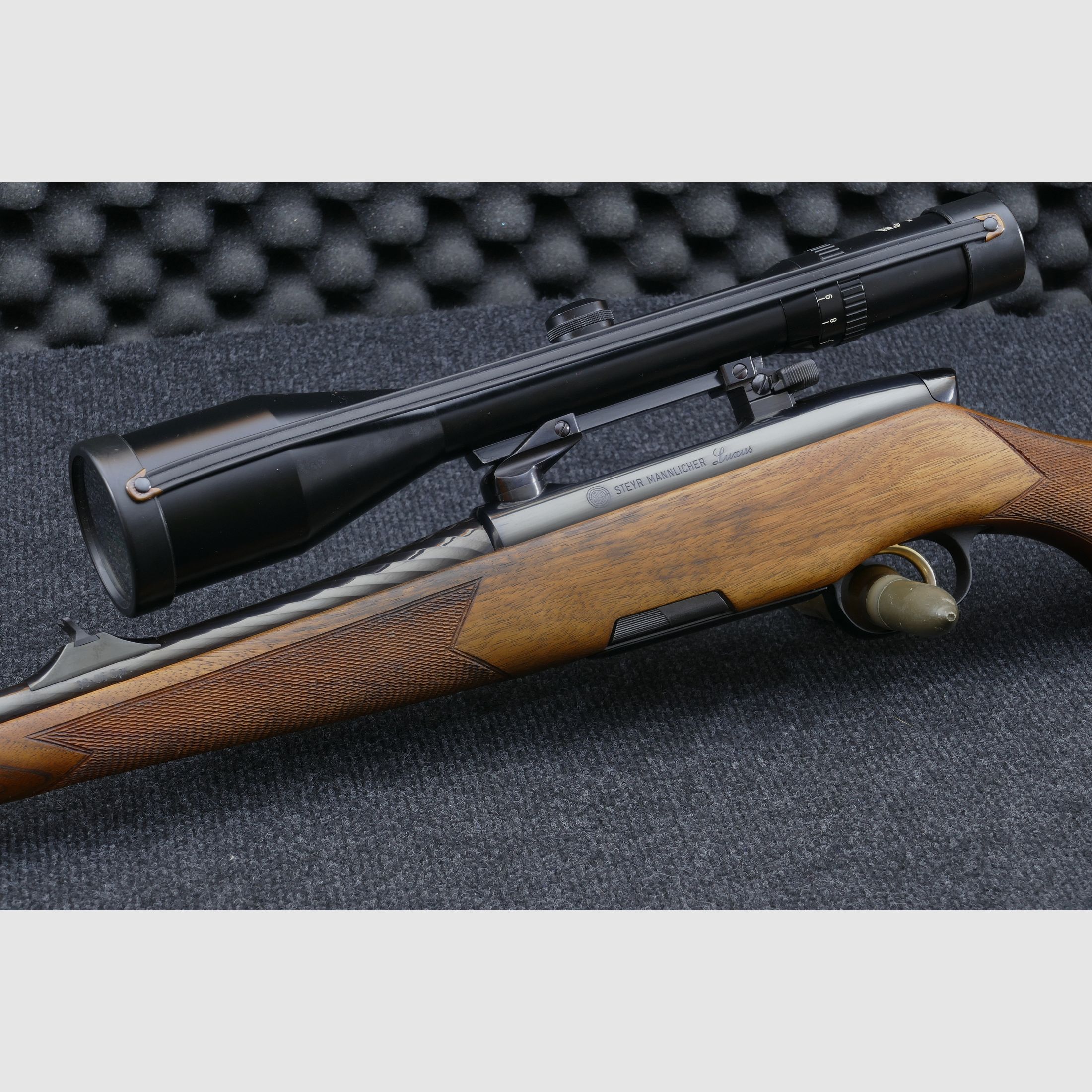 Steyr Mannlicher Luxus M en calibre .30-06 Springfield de primera mano en estado original excepcionalmente bueno, casi como nuevo WHB295