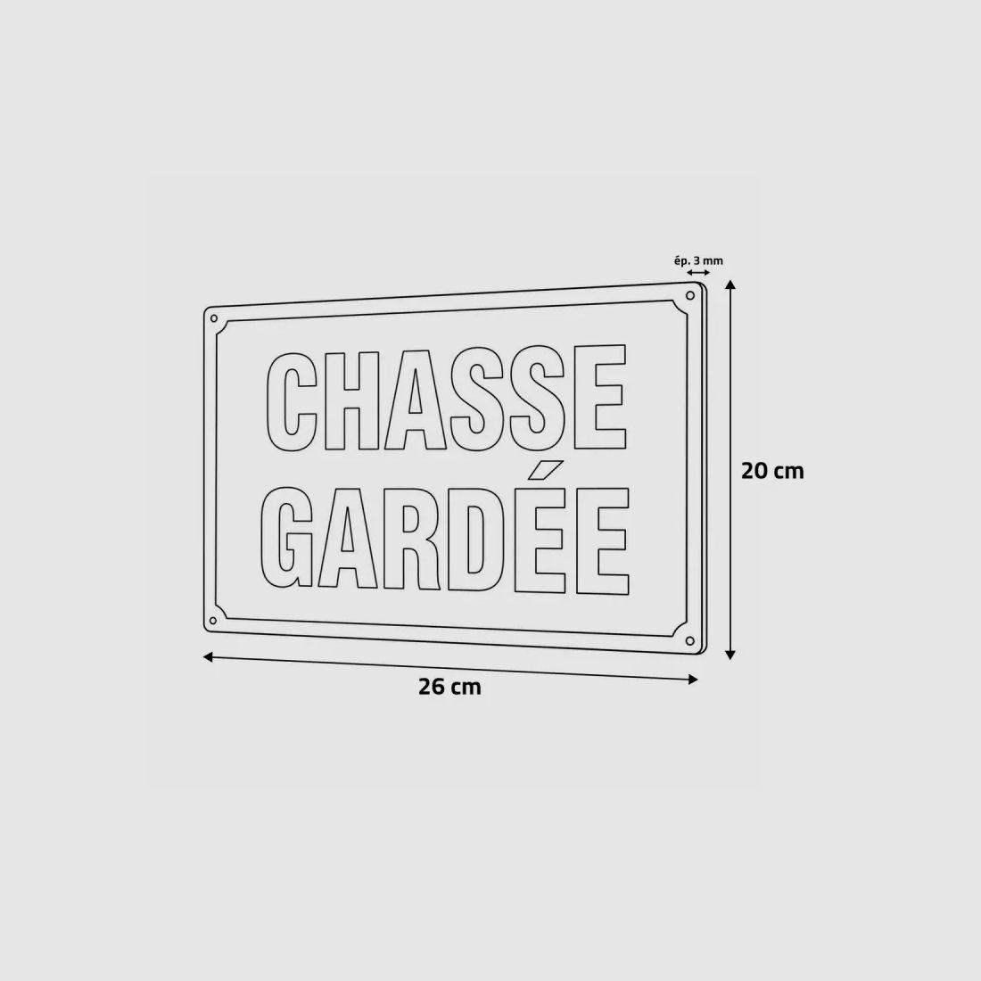 Cartello Area di Caccia Akilux 26 × 20 cm, immagine 9 di 10