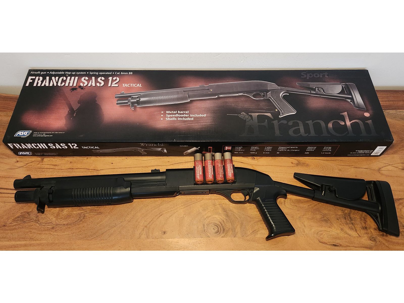 ASG Franchi SAS 12 Tactical Shotgun 1,2 Joule Originalverpackung 