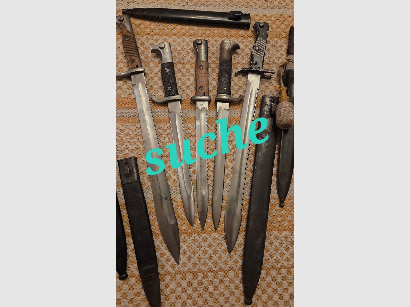  Bajonette Seitengewehre Notbajonette Dolch Messer, keine Orden oder k98 oder militaria 