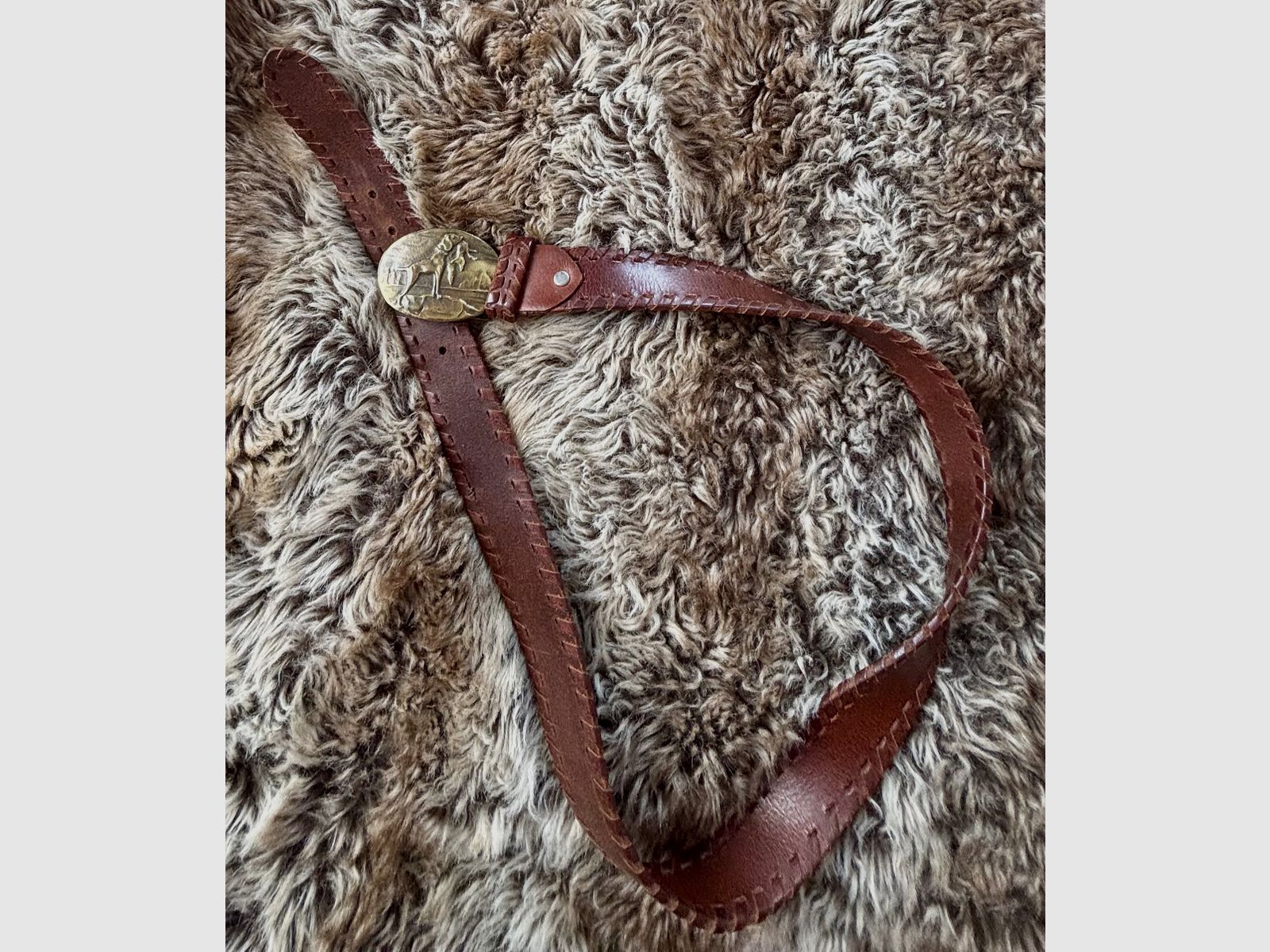 Cinturón de cuero auténtico Trachten Jagd de 100 cm de largo y 4 cm de ancho para hombres y mujeres