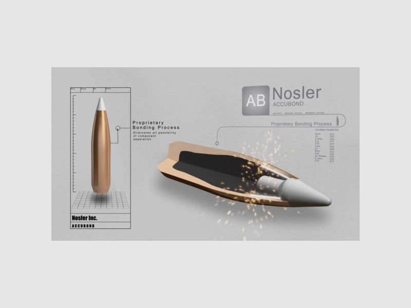 NOSLER OGIVE 270 CAL. 277″ 140GR ACCUBOND, Bild 2 von 3