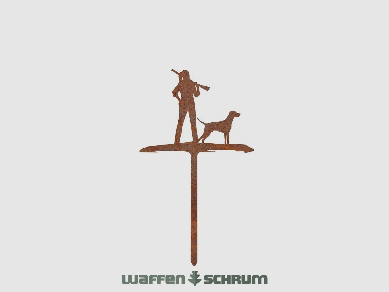 Werkplatz Blumenstecker Jägerin mit Kurzhaar